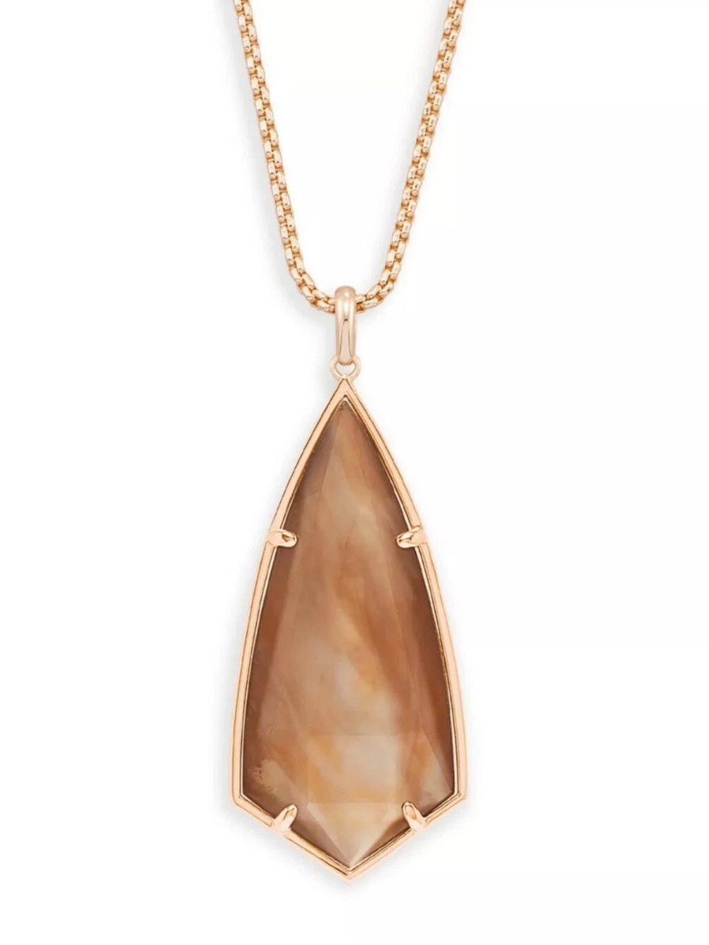 Kendra Scott Carole Brown Pearl Necklace In Rose Gold